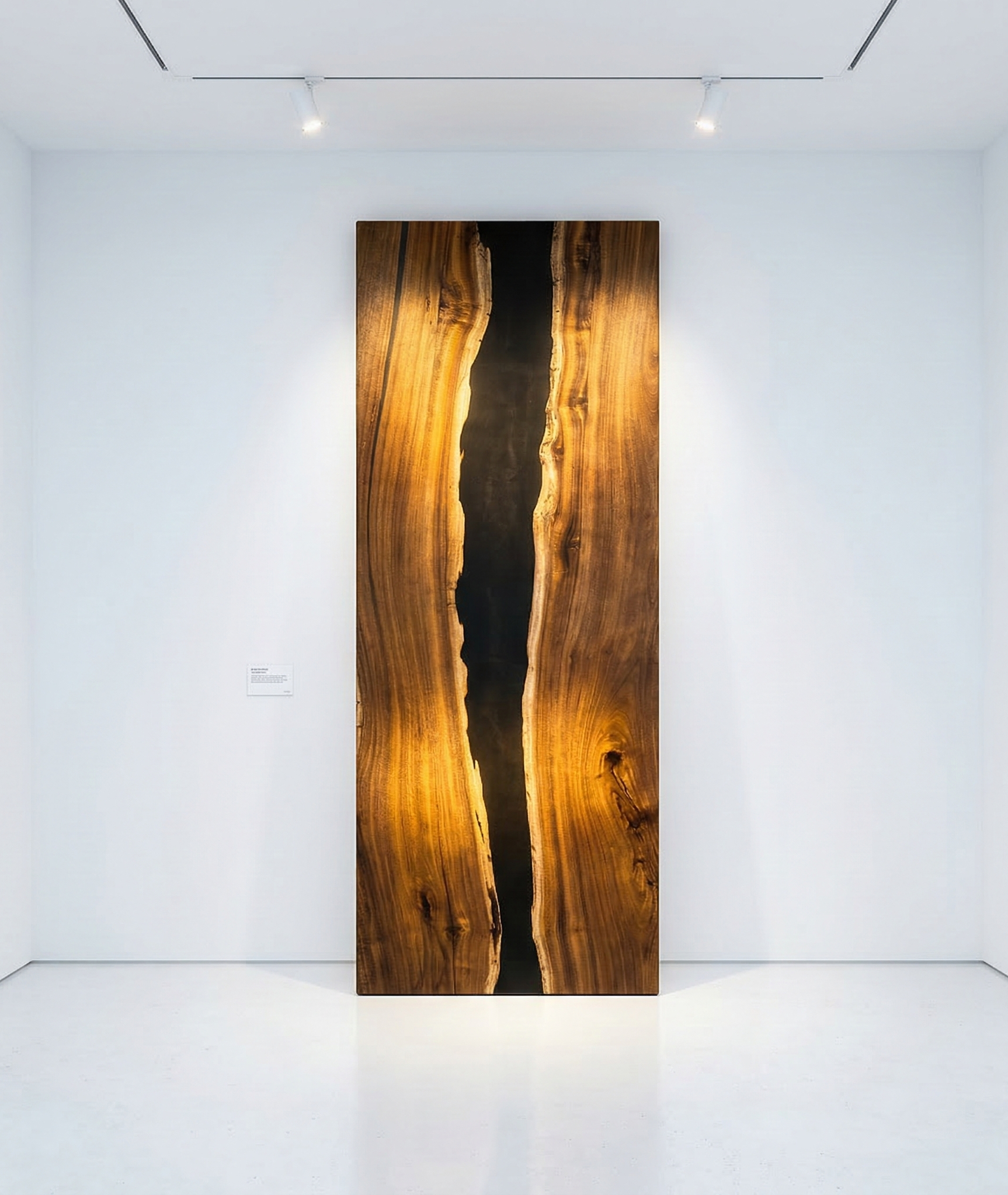 A live-edge dining table in a sunlit penthouse interior